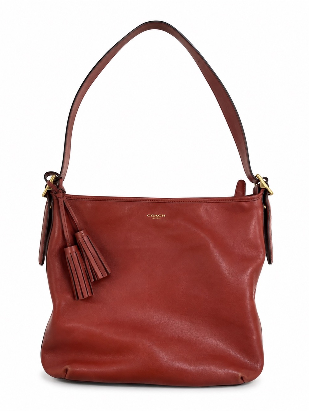 Coach Legacy Hobo Leather XL Shoulder Bag with Tassels